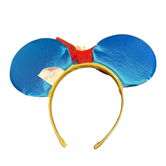 Disney Princess Snow White Mickey Mouse EARS Head Band-Park Style Apple Red Bow - Picture 3 of 5